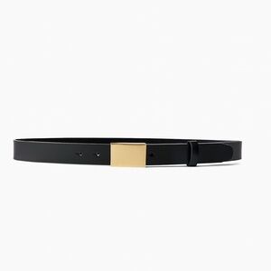 Aritzia Pillar Solid Brass Leather Belt in Black/Gold Size M - worn once